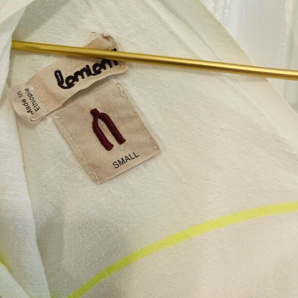 Lemlem V neck White and Multicolor Striped Swim Coverup - Picture 2 of 10